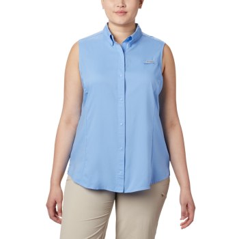 Columbia Overhemd Dames, PFG Tamiami Sleeveless Plus Size Wit, 70NJWZICF